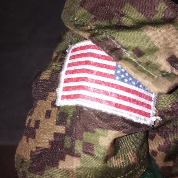 Build-A-Bear Green Camo Military Bear with Fatigues Shirt Bear - Picture 5 of 6